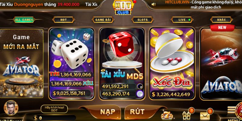 Đăng ký Hit Club trải nghiệm kho game đồ sộ 