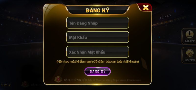 Thao tác đăng ký tài khoản Hit Club