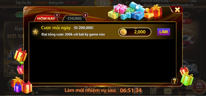 Ưu đãi dành cho thành viên chơi Game Bài